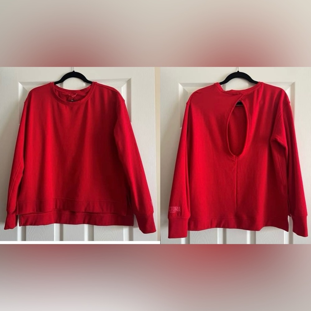 Victoria’s Secret Victoria Sport Back Keyhole Sweatshirt - Size M Red